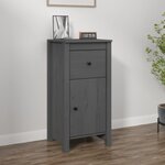 vidaXL Buffet gris 40x35x80 cm bois massif de pin