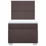 vidaXL Sommier à lattes de lit avec matelas Marron foncé 90x200 cm