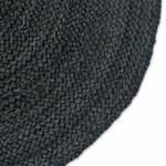 vidaXL Tapis de surface ovale Noir 205 x 305 cm Jute
