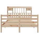 vidaXL Lit bibliothèque sans matelas 150x200 cm bois massif de pin