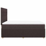 vidaXL Sommier à lattes de lit avec matelas Marron foncé 140x200 cm