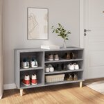 vidaXL Armoire à chaussures Sonoma gris 102x36x60 cm Bois d'ingénierie