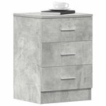 vidaXL Table de chevet Gris béton 38x35x56 cm Bois d'ingénierie