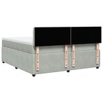 vidaXL Sommier à lattes de lit et matelas Gris clair 180x200cm Velours