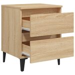 vidaXL Tables de chevet 2 Pièces chêne sonoma 40x35x50 cm bois ingénierie