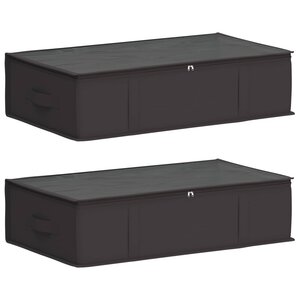 vidaXL Boîte de rangement avec fenêtre transparente 2 Pièces Anthracite