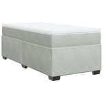 vidaXL Sommier à lattes de lit et matelas Gris clair 90x200 cm Velours