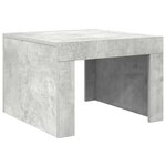 vidaXL Table basse gris béton 50x50x35 cm bois d'ingénierie