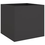 vidaXL Jardinières 2 Pièces noir 42x40x39 cm acier