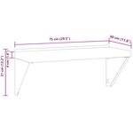 vidaXL Étagère murale 75x30x31 cm argenté acier inoxydable