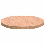 vidaXL Plateau de table Autre Marron clair Ø 70 x 4 cm Chêne massif