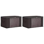 vidaXL Boîte de rangement avec fenêtre latérale transparente 2 pc