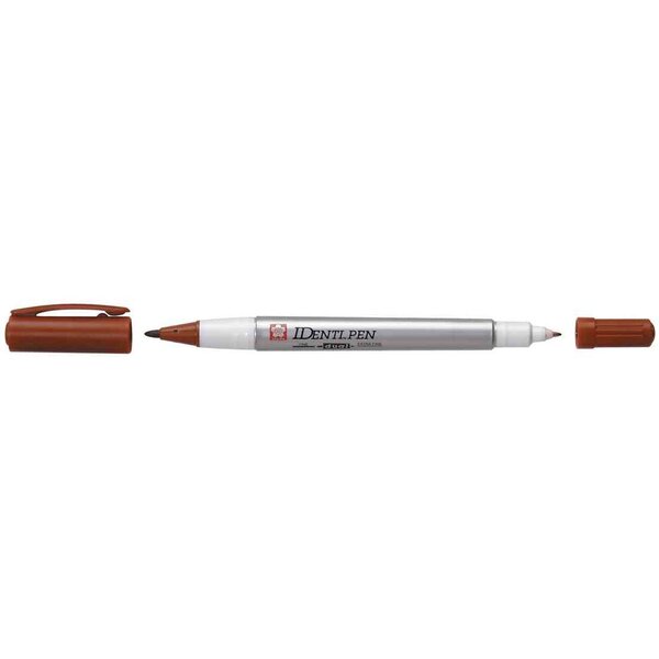 Marqueur permanent Identi Pen double pointe brun SAKURA