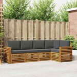 vidaXL Ensemble de canapés d'extérieur 5 pc Naturel et Anthracite