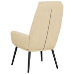 vidaXL Chaise de relaxation Crème Tissu