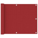 vidaXL Écran de balcon Rouge 75x500 cm Tissu Oxford