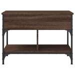 vidaXL Table basse chêne marron 70x50x50 cm bois d'ingénierie et métal