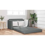 vidaXL Canapé-Lit 110cm Gris foncé tissu