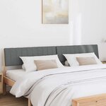 vidaXL Tête de lit capitonnée Gris foncé 200 cm Pin massif