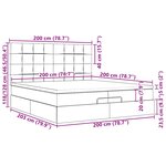 vidaXL Cadre de lit ottoman avec matelas marron foncé 100x200 cm tissu