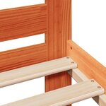 vidaXL Cadre de lit sans matelas cire marron 120x190cm bois pin massif