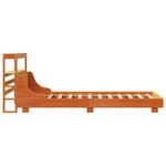 vidaXL Cadre de lit sans matelas cire marron 90x190 cm bois pin massif