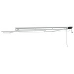 vidaXL Cadre de store manuel avec LEDs Blanc 3 5 x 2 m Aluminium