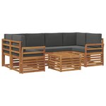 vidaXL Ensemble de canapés d'extérieur 7 Pièces Naturel et Anthracite