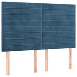 vidaXL Sommier à lattes de lit avec matelas LED Bleu foncé 140x200 cm