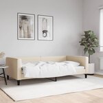 vidaXL Lit de repos crème 100x200 cm tissu