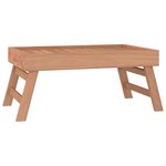 vidaXL Plateau pliable 55x35x25 cm Bois de teck massif