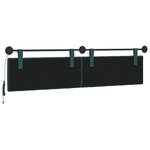 vidaXL Tête de lit suspendue Avec lumière LED Vert foncé Tissu