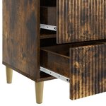 vidaXL Cabinet de chevet Chêne fumé 43 x 41 x 66 5 cm