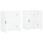 vidaXL Armoires murales 2 Pièces blanc 69 5x34x90 cm