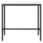 vidaXL table Blanc 100 x 50 x 91 cm Bois d'ingénierie et acier