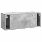 vidaXL Meuble TV mural 78 5 x 31 x 30 cm Gris béton Bois d'ingénierie