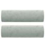 vidaXL Canapé 3 places avec oreillers gris clair 180 cm velours