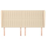 vidaXL Tête de lit avec oreilles Crème 163x23x118/128 cm Tissu
