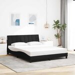 vidaXL Cadre de lit sans matelas noir 160x200 cm tissu