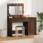 vidaXL Table de Toilette avec tiroir 2 Pièces Marron 40 x 41 x 75 cm