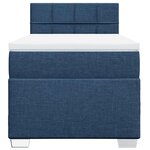 vidaXL Sommier à lattes de lit avec matelas Bleu 80x200 cm Tissu