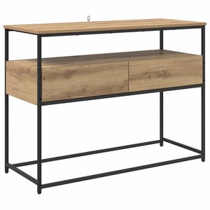 vidaXL Table console avec tiroir Chêne artisanal 100 x 40 x 75 cm