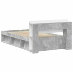vidaXL Cadre de lit avec rangement Gris béton 80 x 200 cm