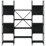 vidaXL Bibliothèque noir 155 5x24x166 5 cm bois d'ingénierie
