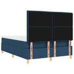 vidaXL Lit Box Spring avec Matelas Bleu 140x200 cm Tissu