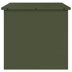 vidaXL Boîte de rangement extérieure en vert olive - 55 x 50 5 x 50 cm  faite en acier laminé à froid.