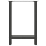 vidaXL Pieds de table à manger Anthracite 2 pièces 50 x (72-73) cm Acier
