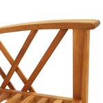 vidaXL Chaises de jardin lot de 2 Bois d'acacia massif