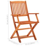 vidaXL Ensemble à manger d'extérieur pliable 7 Pièces Bois d'eucalyptus