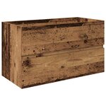 vidaXL Meuble lavabo avec bassin et robinet intégrés vieux bois